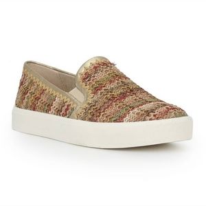Sam Edelman Erie Raffia Slip On Sneakers Bright Multi